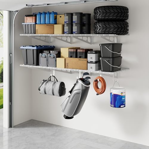 2 Pack Garage Shelving with Hooks