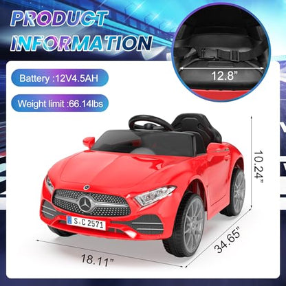 Battery Powered Electric Car Ride On Vehicle Double Doors (Sc-red)