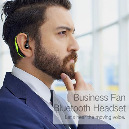 Bluetooth Earpiece Headphone Dual Noise Cancelling Mic Painless Open (Single Ear Headphone F600 Black)