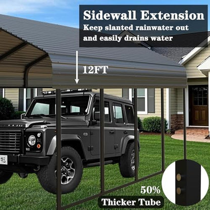 10x20FT Metal Carport Heavy Duty for 1 Cars