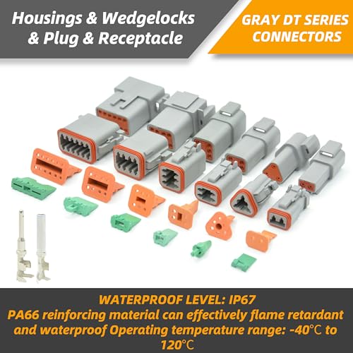 2 Sets 8 Pin DT Waterproof Connector Kit (8PIN 2SET)