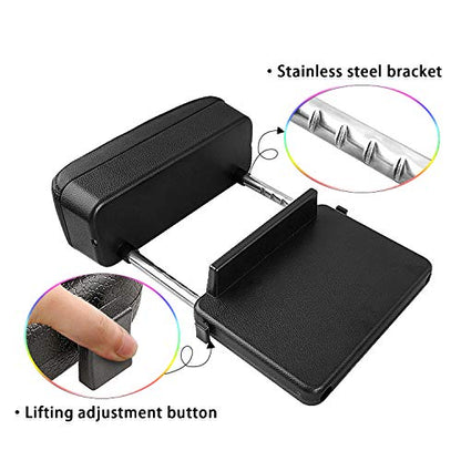 Auto Car Armrest Extender Support Elbow & Forearm Arm Wrist Rest Support Adjustable Height Comfort Pad Universal Fit for Most Car Models Center Console (Beige)