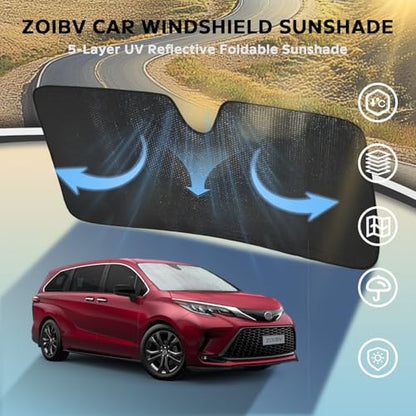 Car Windshield Sun Shade for Toyota Sienna 2021 (for Toyota Sienna 2021-2026)