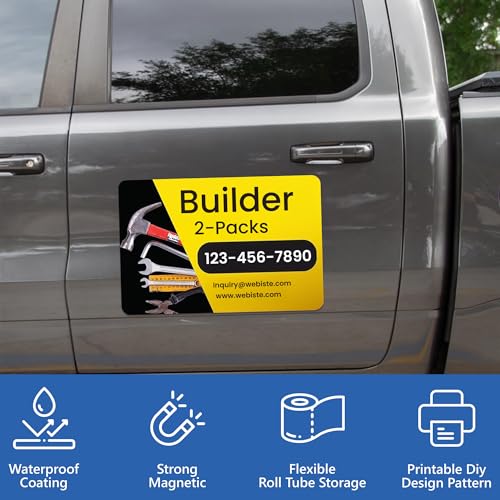 Custom Car Magnet Signs for Builder and Contractor (18"x24" Builder)