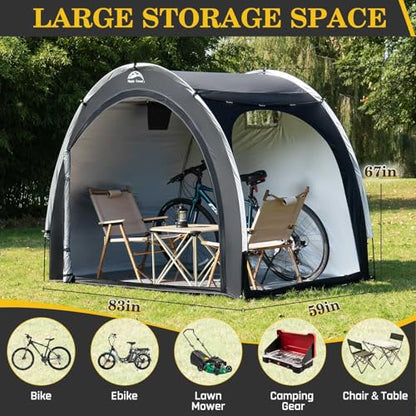 Bike Storage Shed Tent (7x5x5.6ft for 4-5 Bikes)