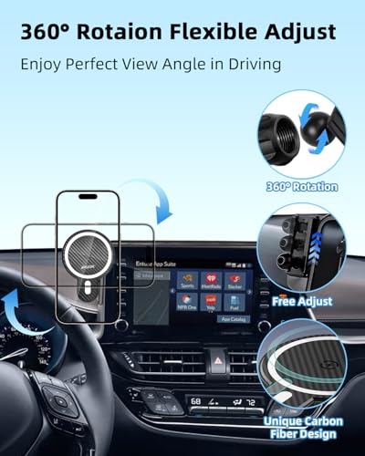 Car Phone Mount for Toyota C (CHR CH-R 2019-2022 (8 inch) / Magsafe+ Wireless Charger)