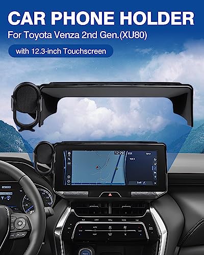 Car Phone Holder for Toyota Venza 2021 2022 2023 2024 Accessories Phone Mount 12.3" Screen Cell Phone Automobile Cradles 360 Degree Rotation (Auto-Look / Toyota Venza 2021-2024(12.3-In))