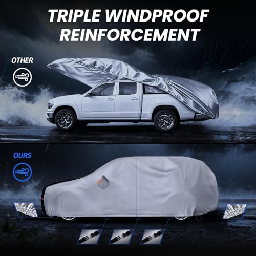 Multi Layer Car Cover Custom Fit for Toyota Prius (W.Custom Fit Toyota Prius / White Car Cover)