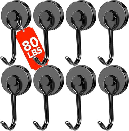 Magnetic Hooks (Black / 0.98in)