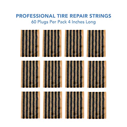 60 pcs 4" Black Tire Repair Strings Tire Repair Plugs (Black / 4" x φ0.236" 60pcs)