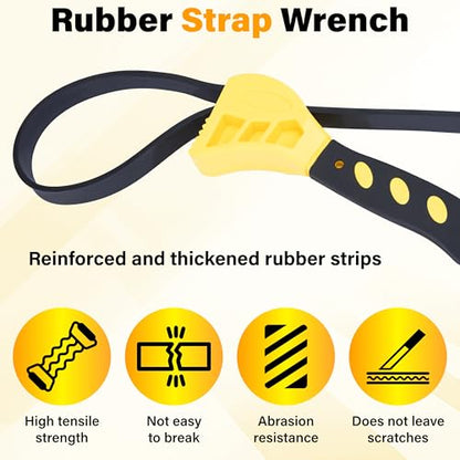 2 PCS Strap Wrench Plumbing (Yellow)