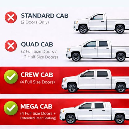 Rain Guards Window Visors for 2009 (2009-2018 RAM 1500 Crew Cab)