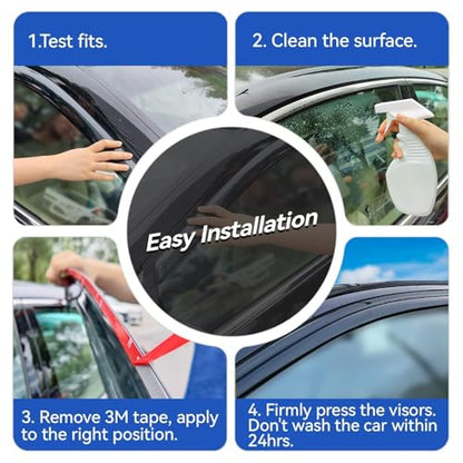 Window Visors Rain Guards for 1996 (1996-2002 Toyota 4runner)