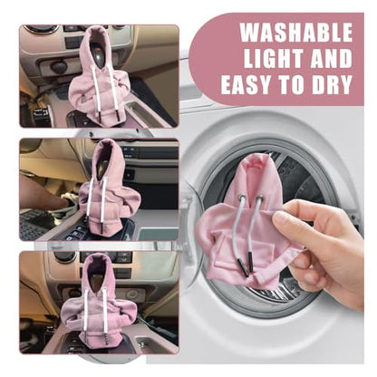Car Gear Shift Hoodie Auto Shifter Knob Cover (Pink / 1 Pcs)
