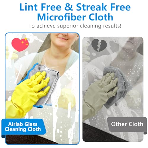 Glass Polishing Streak Free Miracle Cleaning Cloth (Silver-blue)