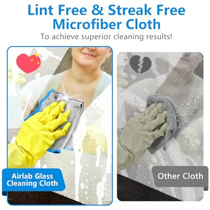 Glass Polishing Streak Free Miracle Cleaning Cloth (Silver-blue)