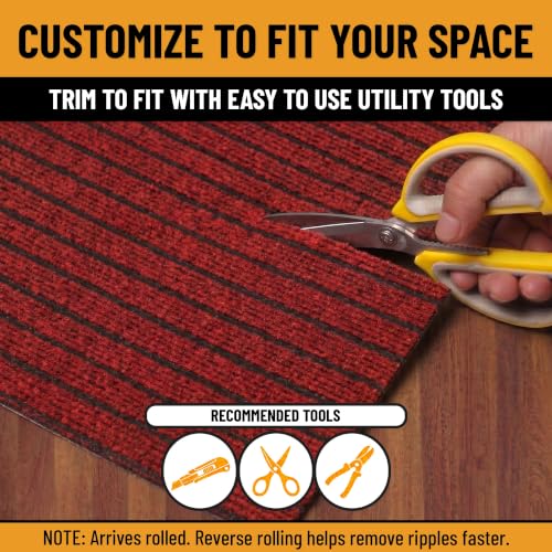 3x4 Indoor Outdoor Door Mat (Red / 2'7" x 4' (Mat))