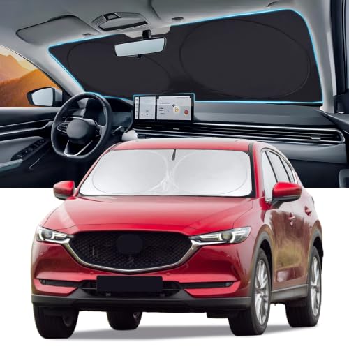 Windshield Sun Shade Compatible with 2024 2023 2022 2021 2020 2019 2018 Mazda CX5 CX (for 2018-2024 Mazda CX5)
