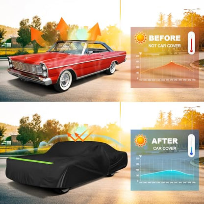 QUNSUNUS Car Cover for Ford Galaxie 500 (for Ford Galaxie 1960-1974)
