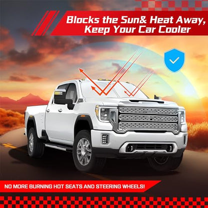 Windshield Sun Shade for Chevy Silverado (for Silverado/GMC Sierra 1500 2500 3500 2019-2026)