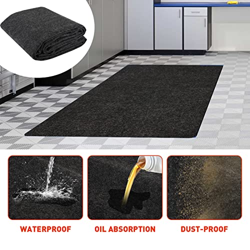Non Slip Golf Cart Parking Mat 4.9 Ft × 9.1 Ft Garage Floor Mat (4.9‘x9.1’)