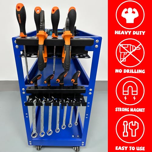 Magnetic Screwdriver Holder (Black Magnetic Screwdriver Wrench Organizer)