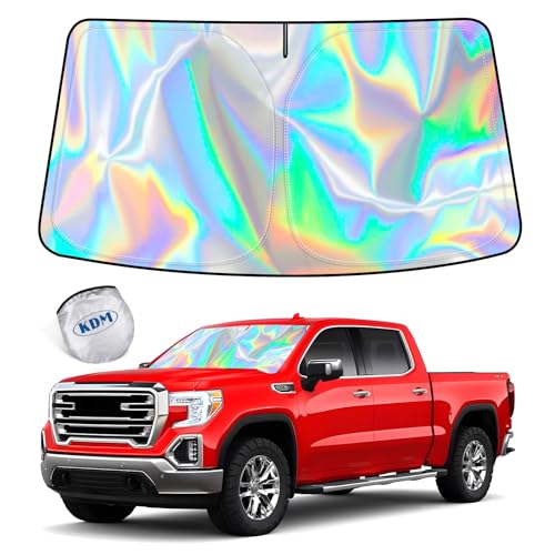 Laser Silver Style Windshield Sun Shade Fit for 2019 (for 2019-2025 GMC Sierra-Laser Silver)