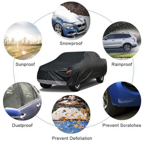 7 Layers Waterproof Truck Cover Fit Toyota Tacoma 2016 (PE-Black / Custom Fit Toyota Tacoma)