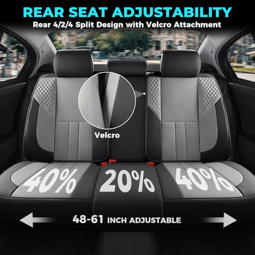 Universal Car Seat Covers for SUVs Sedans Trucks BlackGrey (BlackGrey / Full-Set)