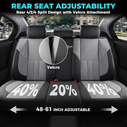 Universal Car Seat Covers for SUVs Sedans Trucks BlackGrey (BlackGrey / Full-Set)