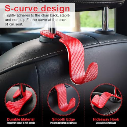 Car Purse Hook (Red-CF)