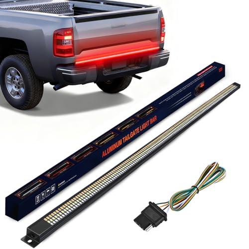 Truck Tailgate Light Strip 60" Aluminum FrameTriple Row Light Bar 1200 LED w (60" Aluminum Frame Tailgate Light Bar)