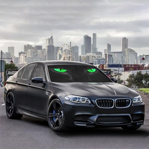 Cat Eyes Car Windshield Sun Shade Umbrella Style Sunshade Funny (57'' X 30'' / style-AB8)