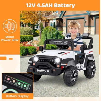 Kids Ride on Truck (White / 41.5” x 26.5” x 27.5”)