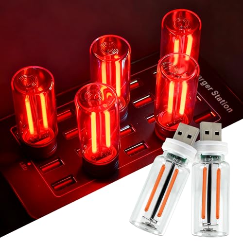 2 PCS USB Car Lights (Red / 2 pcs)