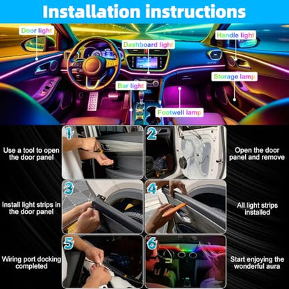 Acrylic Interior Car Ambient Lighting Kits
