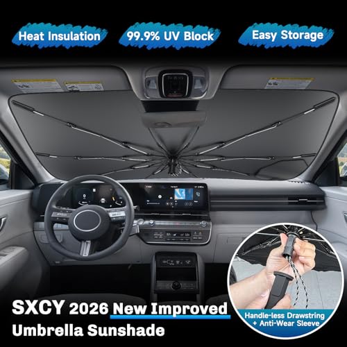 for 2024 2025 2026 Hyundai Kona Windshield Umbrella Sunshade (2024 2025 2026 Kona(Umbrella))