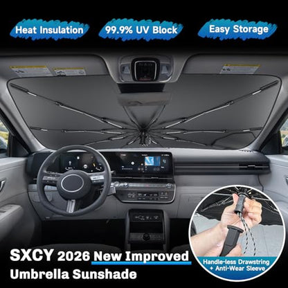 for 2024 2025 2026 Hyundai Kona Windshield Umbrella Sunshade (2024 2025 2026 Kona(Umbrella))