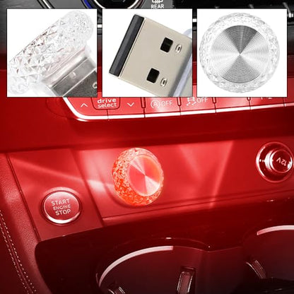 4PCS USB LED Car Interior Atmosphere Lamp (Red)