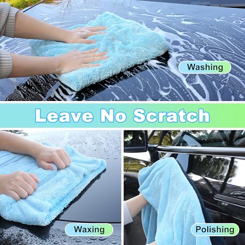Car Drying Towels (New Car Towels - Blue / 35.4" x 23.6" - 1pcs)