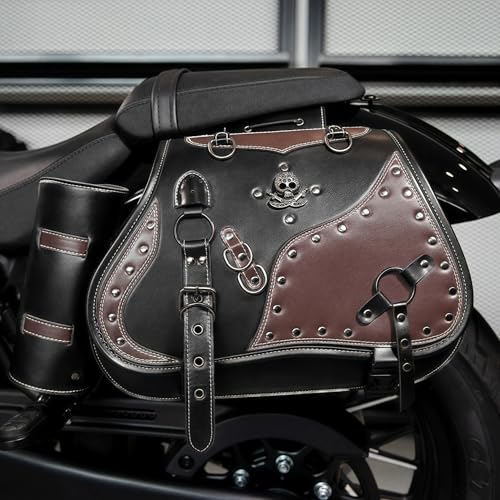 Motorcycle Saddlebags (Brown-1)