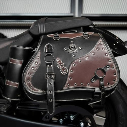Motorcycle Saddlebags (Brown-1)