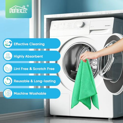Green Microfiber Cleaning Cloth (Green)