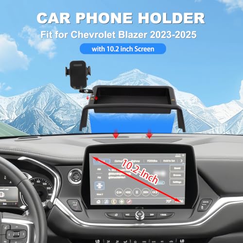 Car Phone Holder Compatible with Chevy Blazer 2023 2024 2025 Accessories 10.2 (2023-2025 Blazer 10.2inch)