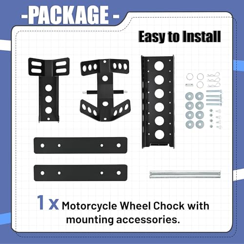 Motorcycle Wheel Chock Trailer (Black 3000 lbs)