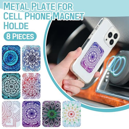 8 Pcs Cute Magnet for Phone Case Car Mount Sticker (Rectangle)