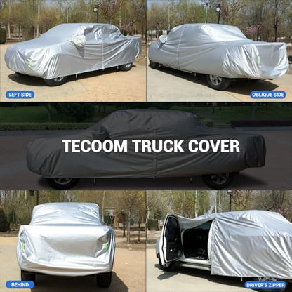 Truck Cover Waterproof All Weather (Silver-Green / TM: for Truck (Length 212"))