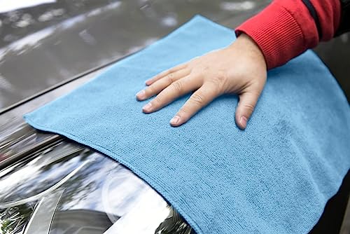 Microfiber Cleaning Cloths (Pack of 48 - 16x16 Inches / Blue)