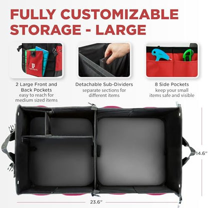 Red Car Trunk Organizer for Women (Large / Red)