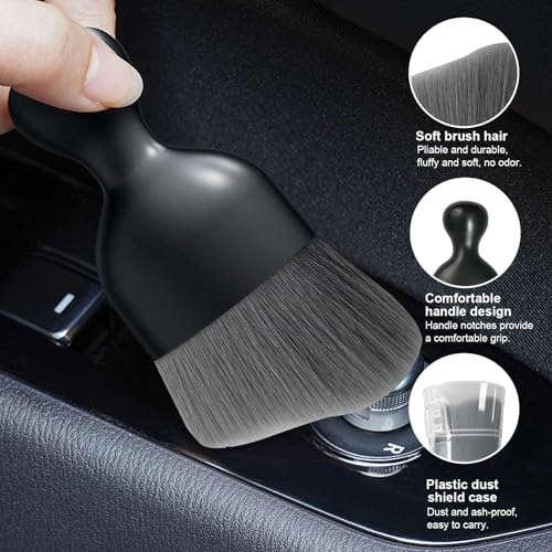 2 PCS Car Detailing Brush (Gray / 2 PCS)